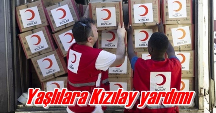 Yaşlılara Kızılay yardımı