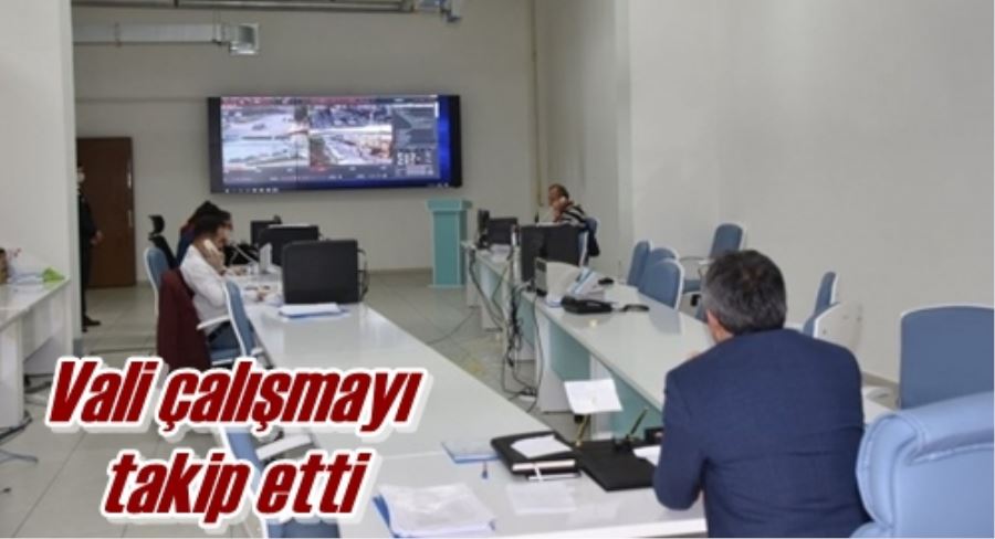 Vali çalışmayı inceledi