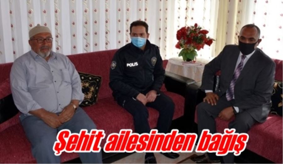 Şehit ailesinden bağış