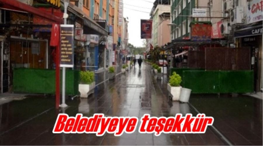 Belediyeye teşekkür