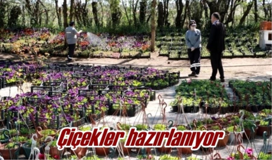 Çiçekler hazırlanıyor