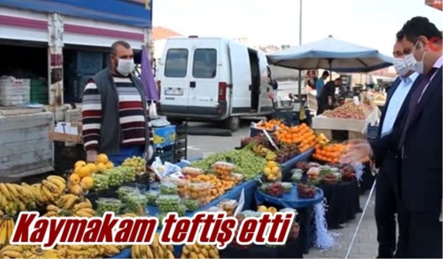 Kaymakam teftiş etti