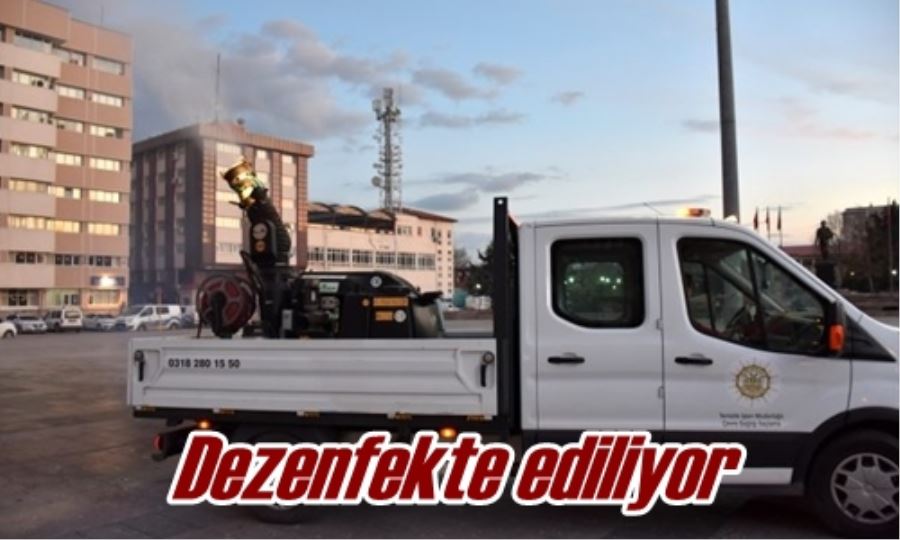 Dezenfekte ediliyor