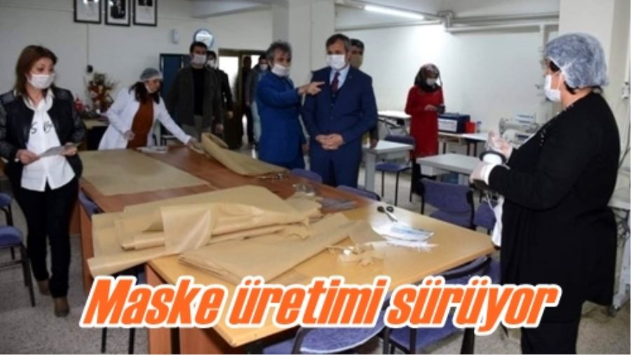 Maske üretimi sürüyor