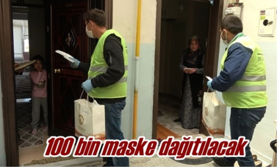 100 bin maske dağıtılacak
