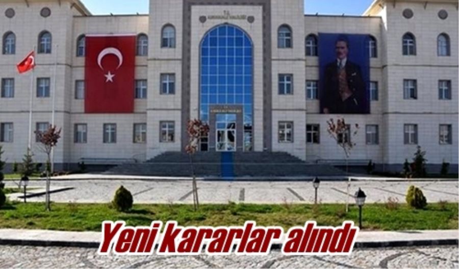 Yeni kararlar alındı