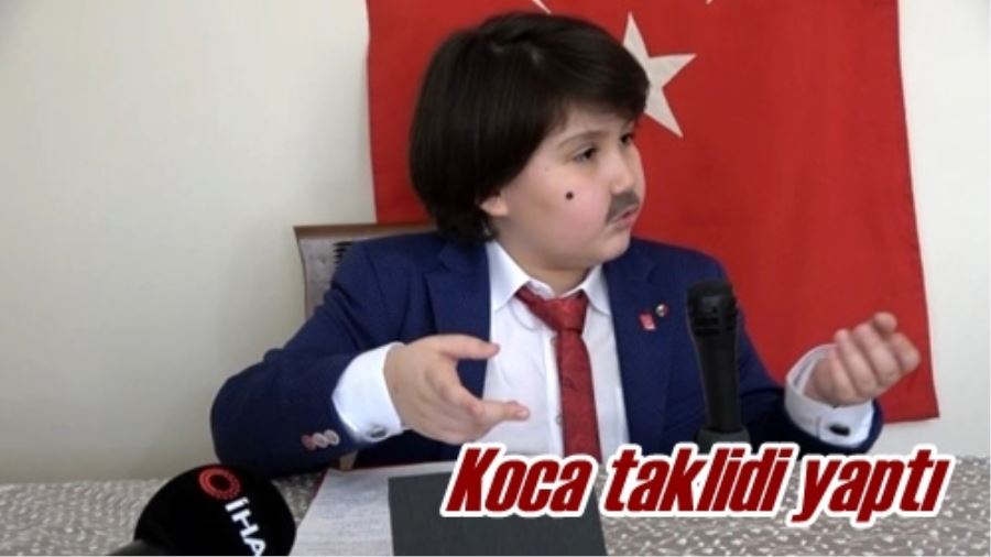 Koca taklidi yaptı