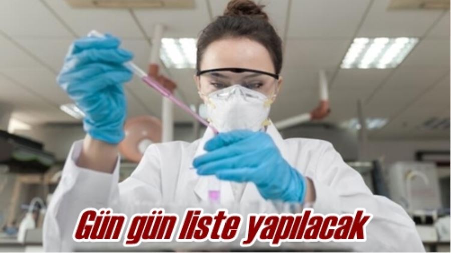 Gün gün liste yapılacak