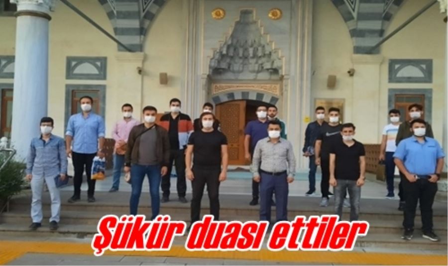 Şükür duası ettiler