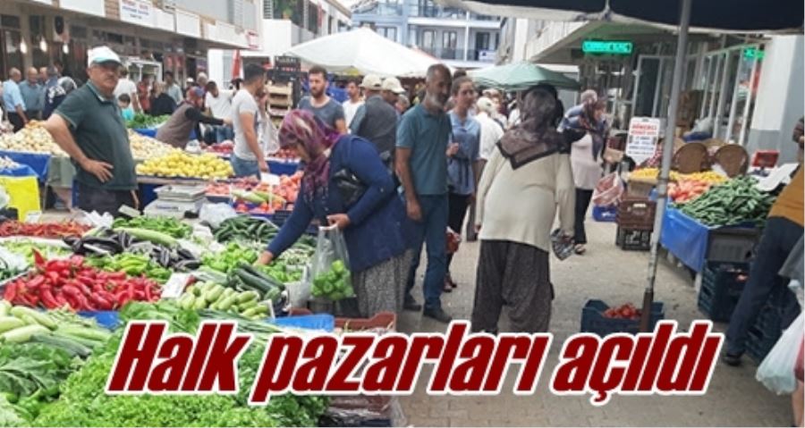 Halk pazarları açıldı
