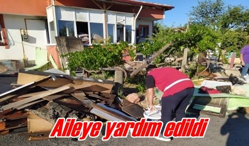 Aileye yardım edildi