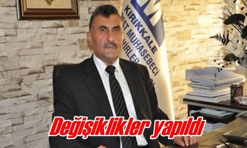 Değişiklikler yapıldı