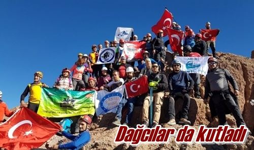 Dağcılar da kutladı