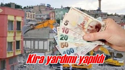 Kira yardımı yapıldı