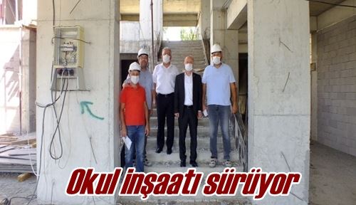 Okul inşaatı sürüyor