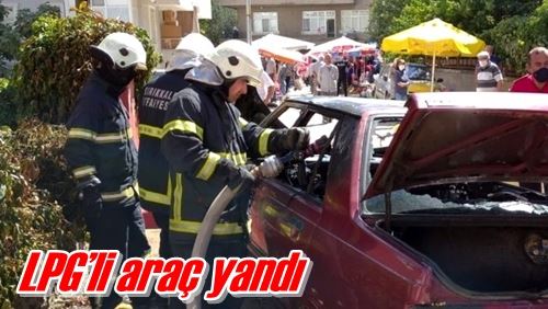 LPG’li araç yandı