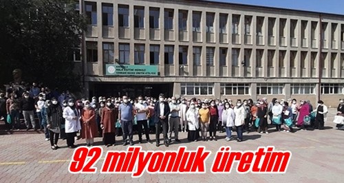 92 milyonluk üretim 