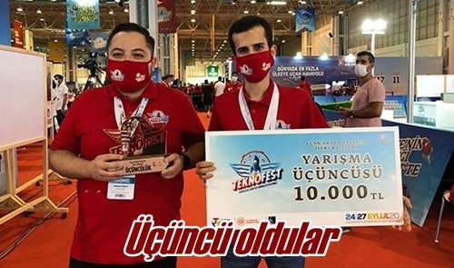 Üçüncü oldular 