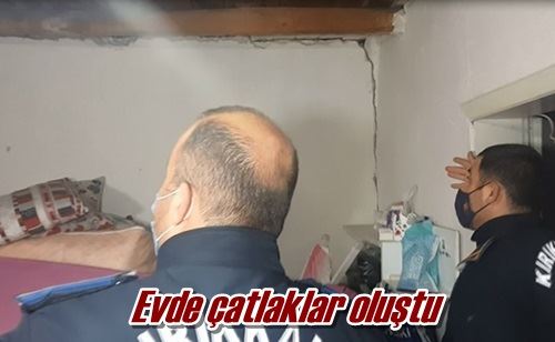 Evde çatlaklar oluştu