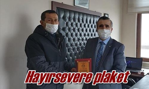 Hayırsevere plaket