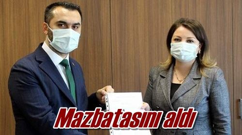 Mazbatasını aldı