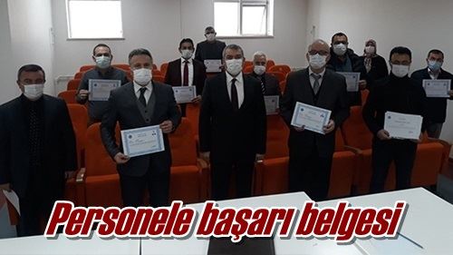 Personele başarı belgesi