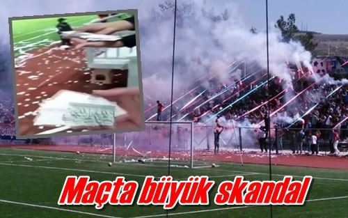 Maçta büyük skandal