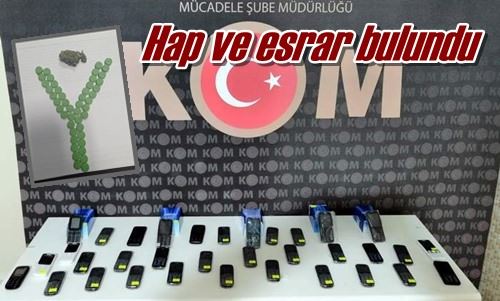 Hap ve esrar bulundu