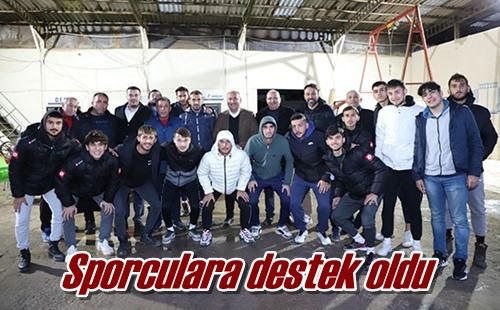 Sporculara destek oldu