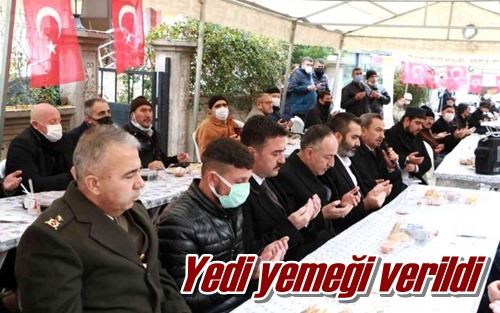 Yedi yemeği verildi