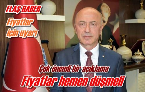 Fiyatlar için uyarı