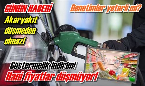 Hani fiyatlar düşmüyor!