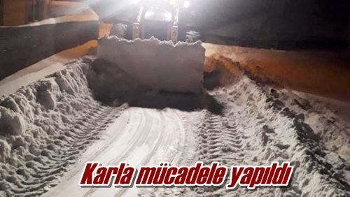Karla mücadele yapıldı