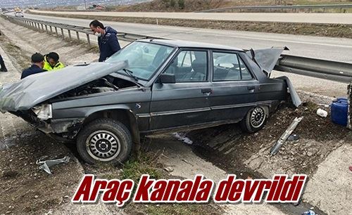 Araç kanala devrildi