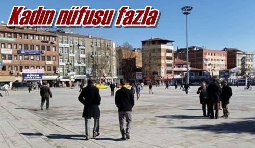 Kadın nüfusu fazla
