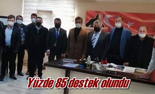 Yüzde 85 destek olundu