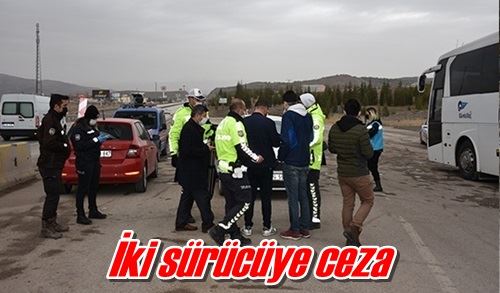İki sürücüye ceza