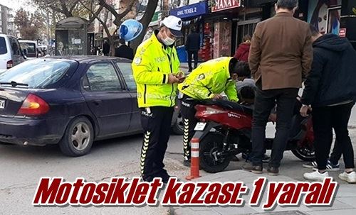 Motosiklet kazası: 1 yaralı
