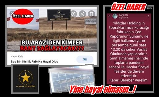 Yine hayal olmasın!