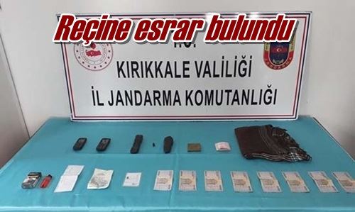 Reçine esrar bulundu