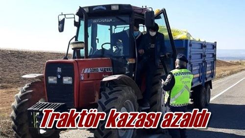 Traktör kazası azaldı