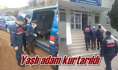 Yaşlı adam kurtarıldı