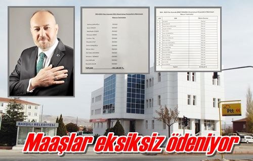 Maaşlar eksiksiz ödeniyor