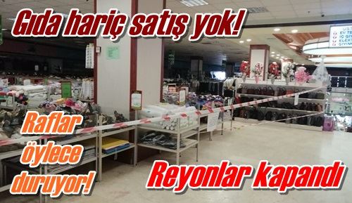 Reyonlar kapandı