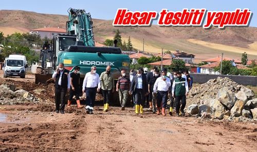 Hasar tesbiti yapıldı