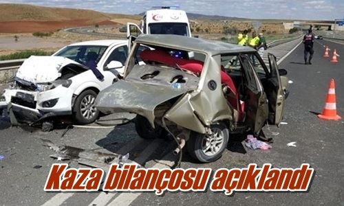 Kaza bilançosu açıklandı