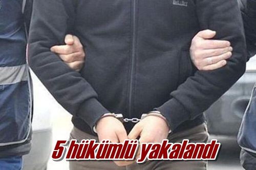 5 hükümlü yakalandı