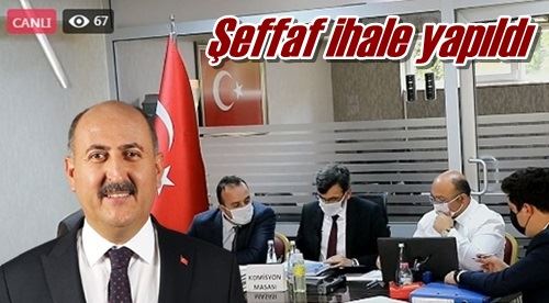 Şeffaf ihale yapıldı