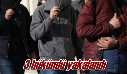 3 hükümlü yakalandı