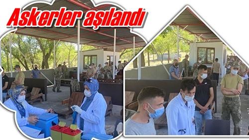 Askerler aşılandı